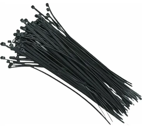 Хомуты нейлоновые черные 4х300 мм 100 шт.VERTEXTOOLS фото 1