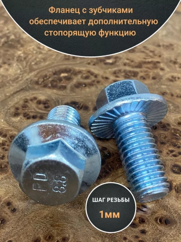 Болт М6х10 с фланцем к.п.8.8  ОЦ DIN6921 фото 21