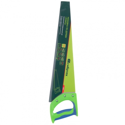 Ножовка по дереву Зубец, двухкомп.рук.,зуб 2D, каленый зуб, 7 TPI 450мм Сибртех фото 4