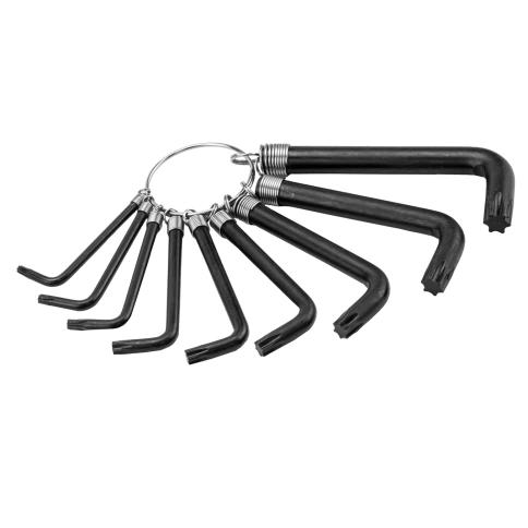 Набор ключей имбусовых TORX Т10-Т50 9шт. оксидир.на кольце Sparta фото 1