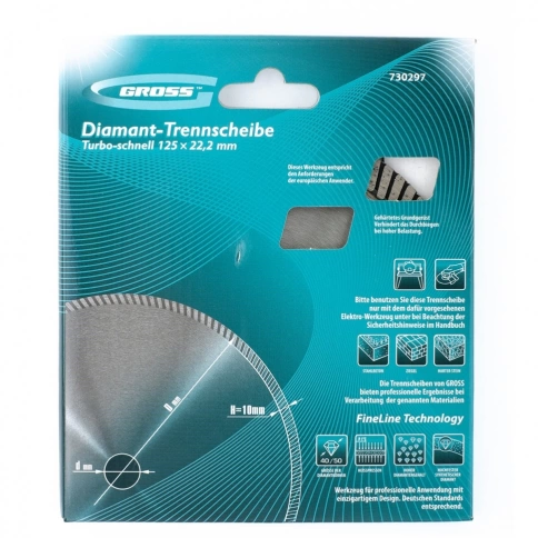 Диск алмазный турбо сухое резание Gross фото 4