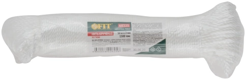 Нить крученая 2мм х50 м, 1500 текс, р/н=70 кгс, белая фото 3