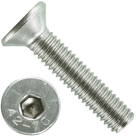 Винт нержавеющий 10х16 потайной шестигранник DIN7991,10шт фото 6