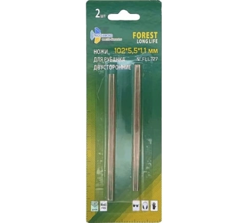 Ножи д/рубанка эл-го двустор.серия Forest Long Life 102х5,5х1,1 мм 2 шт фото 1