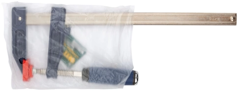 Струбцина тип F усиленная, мягкая ручка 80х300 мм фото 2